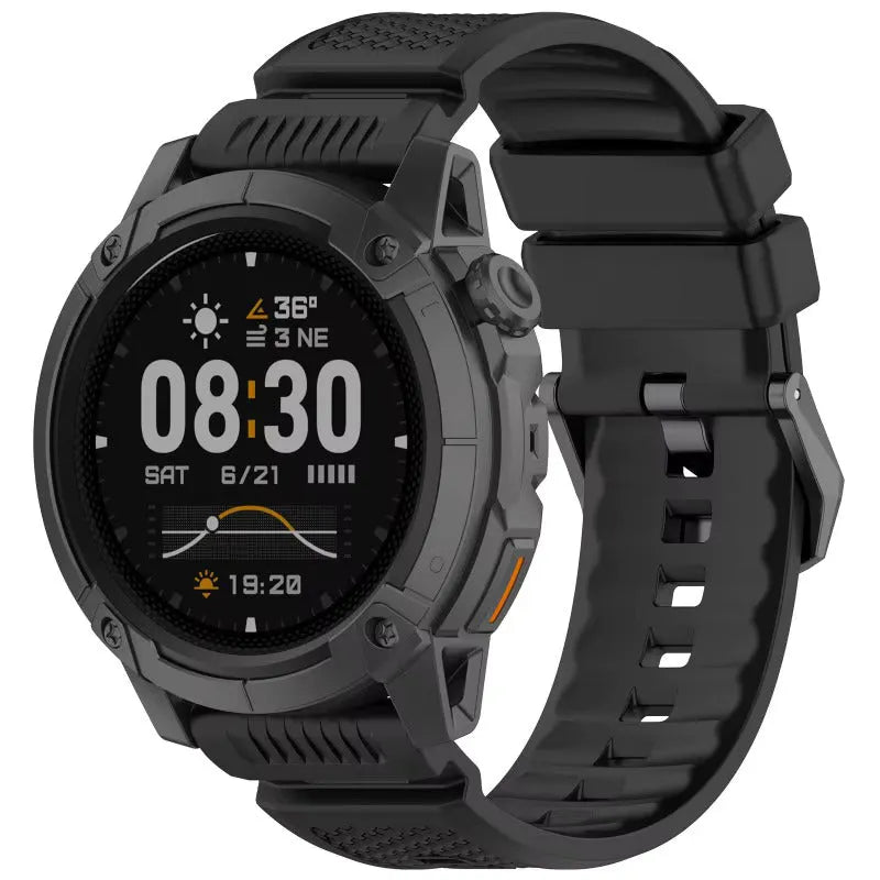 Coros Nomad Silikonarmband (Schwarz)