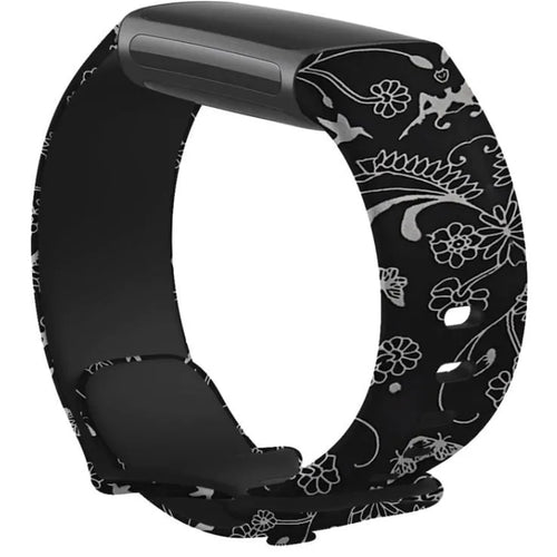 Silicone Patterned Strap, on a watch, 3/4 front view