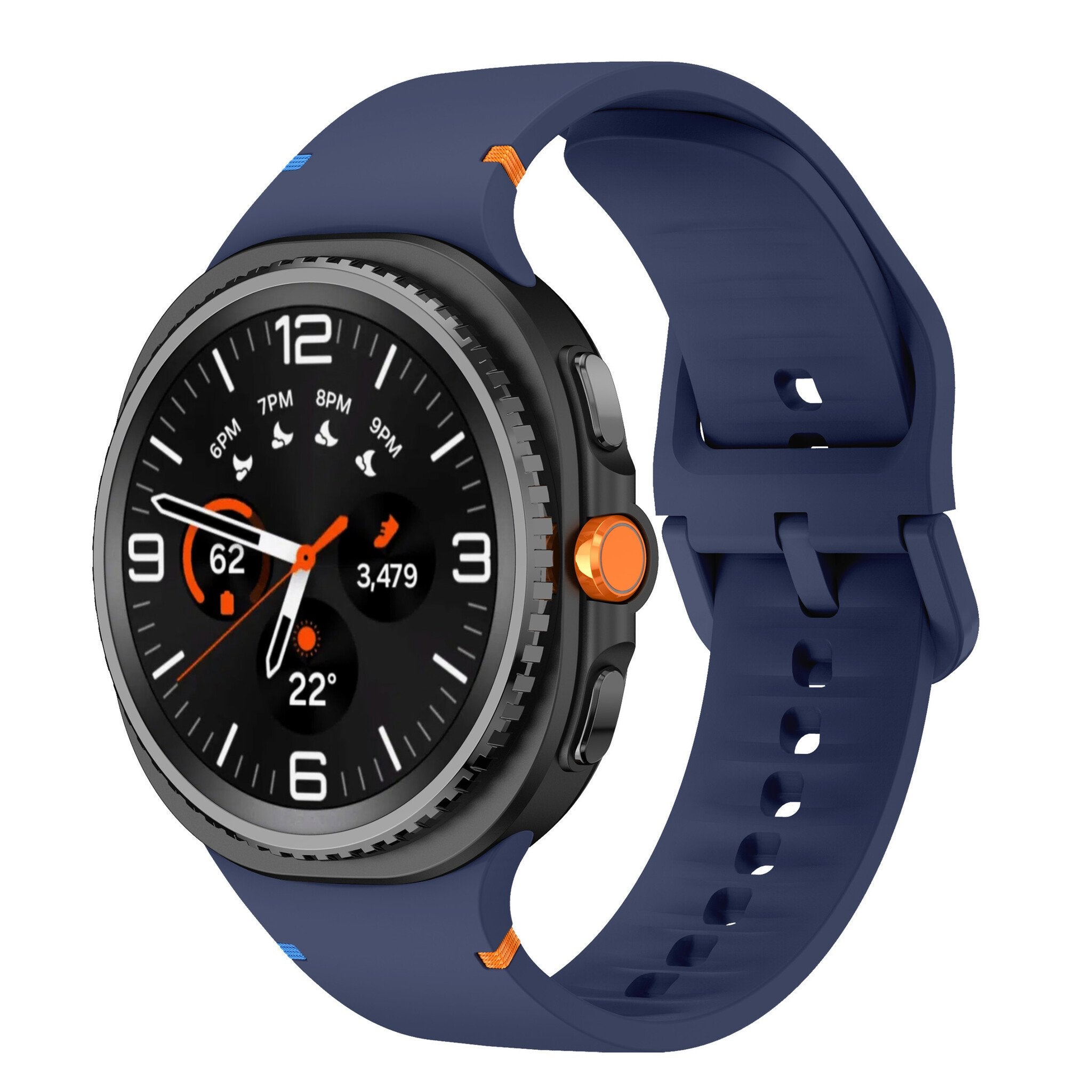 Samsung Galaxy Watch 8 - 40 mm Silikonarmband (dunkelblau)