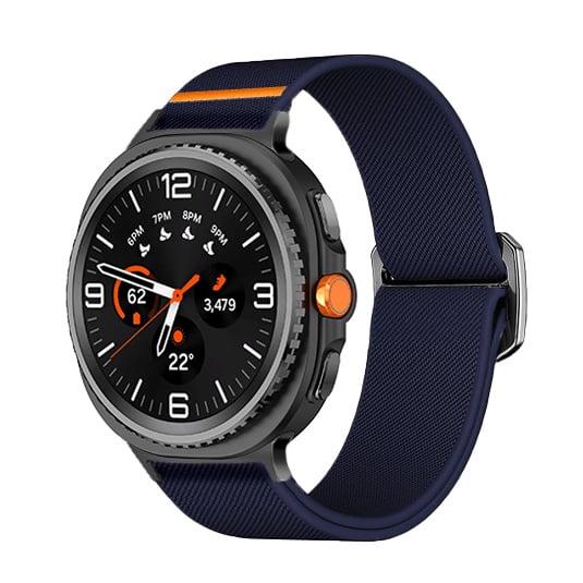 Samsung Galaxy Watch 8 Classic Elastisches Armband (Dunkel Blau)