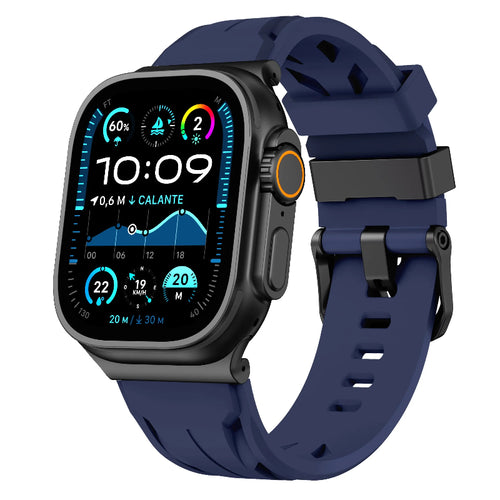 apple watch race silicone band blue