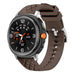 Samsung Galaxy Watch 9 - 44mm Diamond Hybrid Lederarmband (Dunkelbraun)
