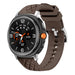 Samsung Galaxy Watch 8 Classic Diamond Hybrid Lederarmband (Dunkelbraun)