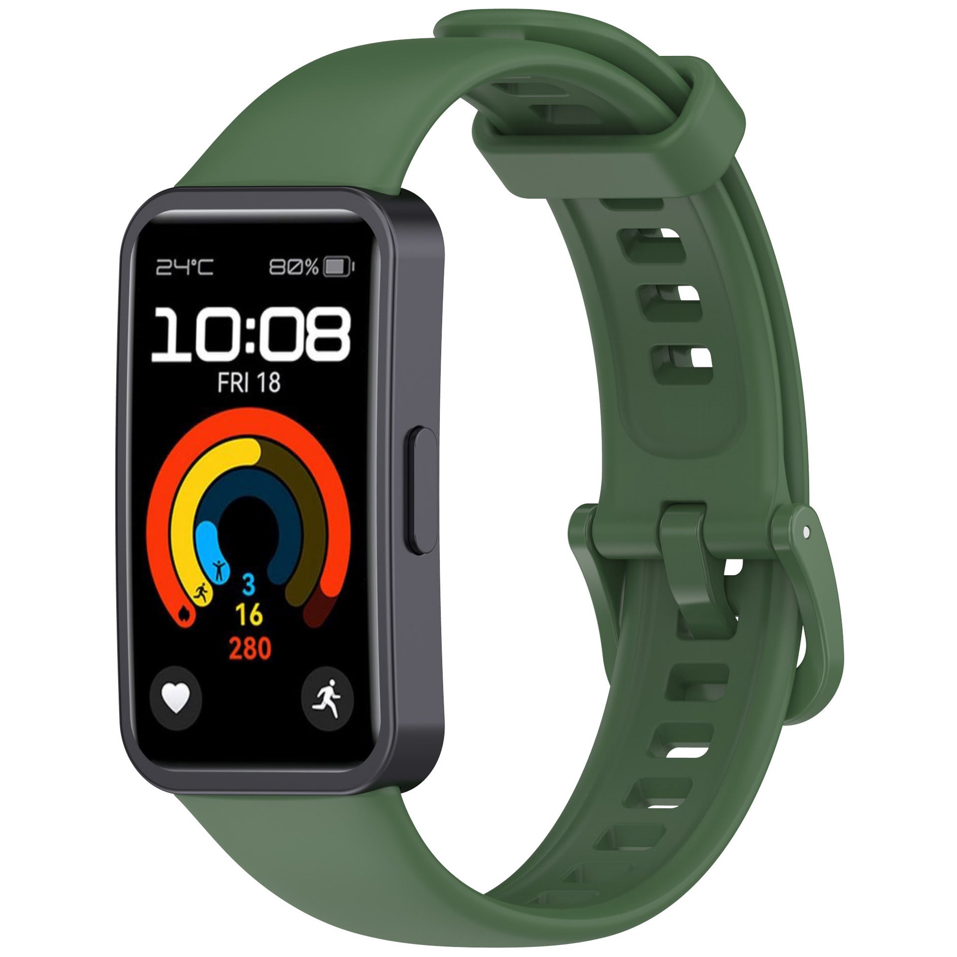Huawei Band 10 Classic Silikonarmband (Dunkelgrün)