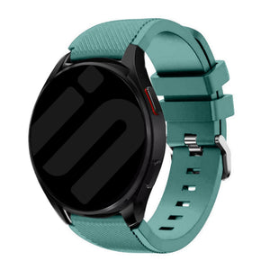 Twill Silicone Strap, on a watch, 3/4 front view