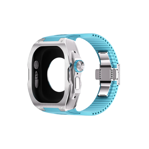 Reqior Apple Watch Ultra Hülle mit integriertem Gummi-Armband (Blau)