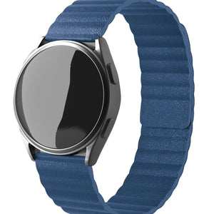 Amazfit GTR Mini Loop Lederarmband (Dunkel Blau)