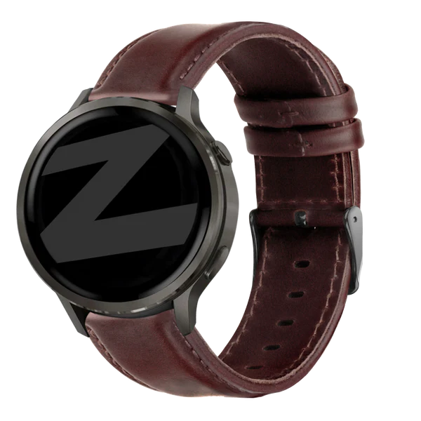 Bandz Garmin Forerunner 170 Lederarmband 'Classic' (Dunkelbraun)