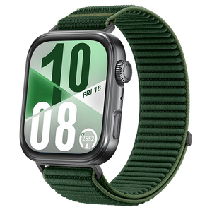 Huawei Watch Fit 4 Nylon Wave Armband (Dunkel Grün)