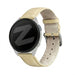 Bandz Garmin Forerunner 165 Gebürstetes Lederarmband Krokodil (Beige)
