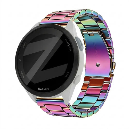 Bandz Garmin Forerunner 165 Steel Strap 'Classic' (Pearlescent)