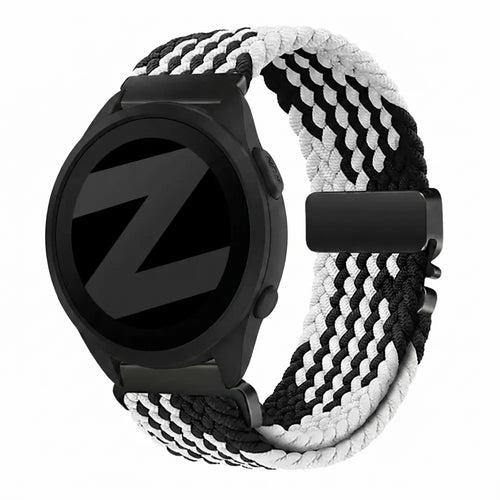 Bandz Garmin Forerunner 165 Braided Strap 'Parachute' (Black/White)