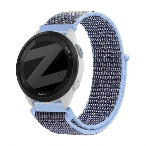 Bandz Garmin Forerunner 165 Nylon Loop Strap (Azure Blue)