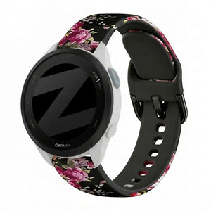 Bandz Garmin Forerunner 165 Silicone Strap 'Pink Flower'