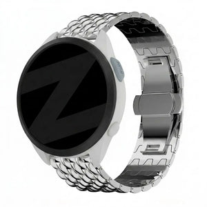 Bandz Garmin Forerunner 165 Steel Strap 'Dragon' (Silver)