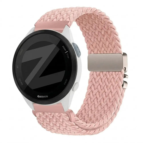 Bandz Garmin Forerunner 165 Braided Strap 'Parachute' (Pink)