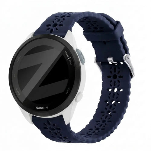 Bandz Garmin Forerunner 165 Silicone Strap 'Lace' (Dark Blue)