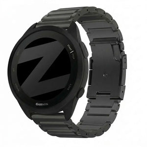 Bandz Garmin Forerunner 165 Titanium Link Strap (Black)