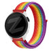 Bandz Garmin Forerunner 165 Nylon Loop Armband (Regenbogen)