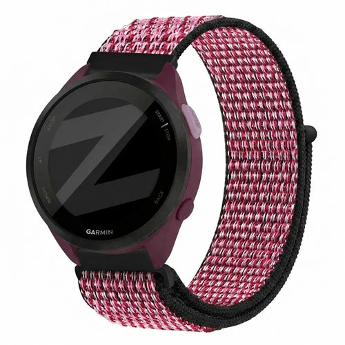Bandz Garmin Forerunner 165 Nylon Loop Strap (Crimson Berry)