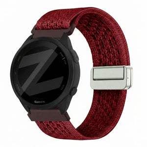 Bandz Garmin Forerunner 165 Vintage Nylon Strap (Wine Red)