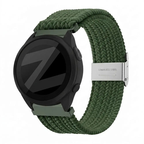 Bandz Garmin Forerunner 165 Woven Nylon Strap (Olive Green)