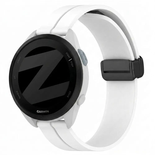 Bandz Garmin Forerunner 165 Silicone Strap with D-Buckle (White)