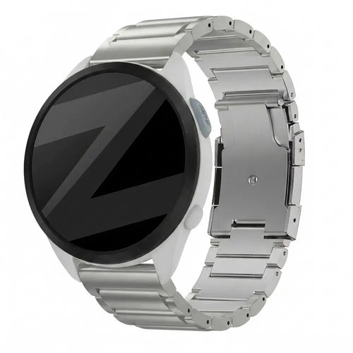 Bandz Garmin Forerunner 165 Titanium Link Strap (Silver)