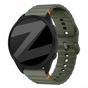 Bandz Garmin Forerunner 165 Silicone Strap 'Wave' (Army Green)