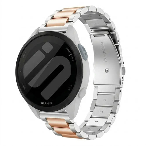 Garmin Forerunner 165 Steel Strap (Silver/Rose Gold)
