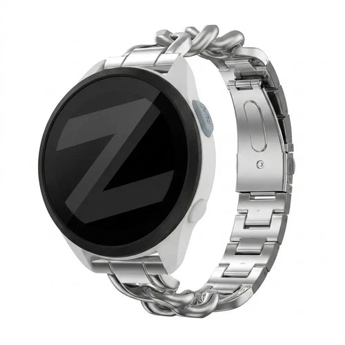 Bandz Garmin Forerunner 165 Metal Strap 'Chains' (Silver)
