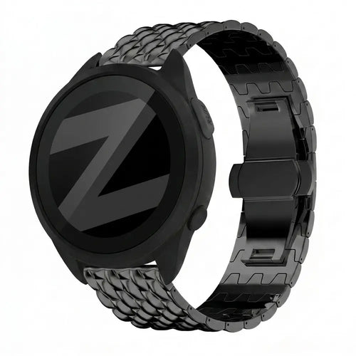 Bandz Garmin Forerunner 165 Steel Strap 'Dragon' (Black)
