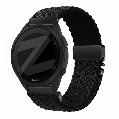 Bandz Garmin Forerunner 165 Braided Strap 'Parachute' (Black)