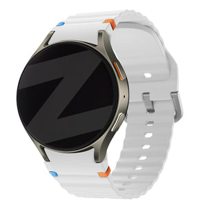 Bandz Samsung Galaxy Watch 4 40mm Wave-Armband 'Easy Fit' (Weiß)