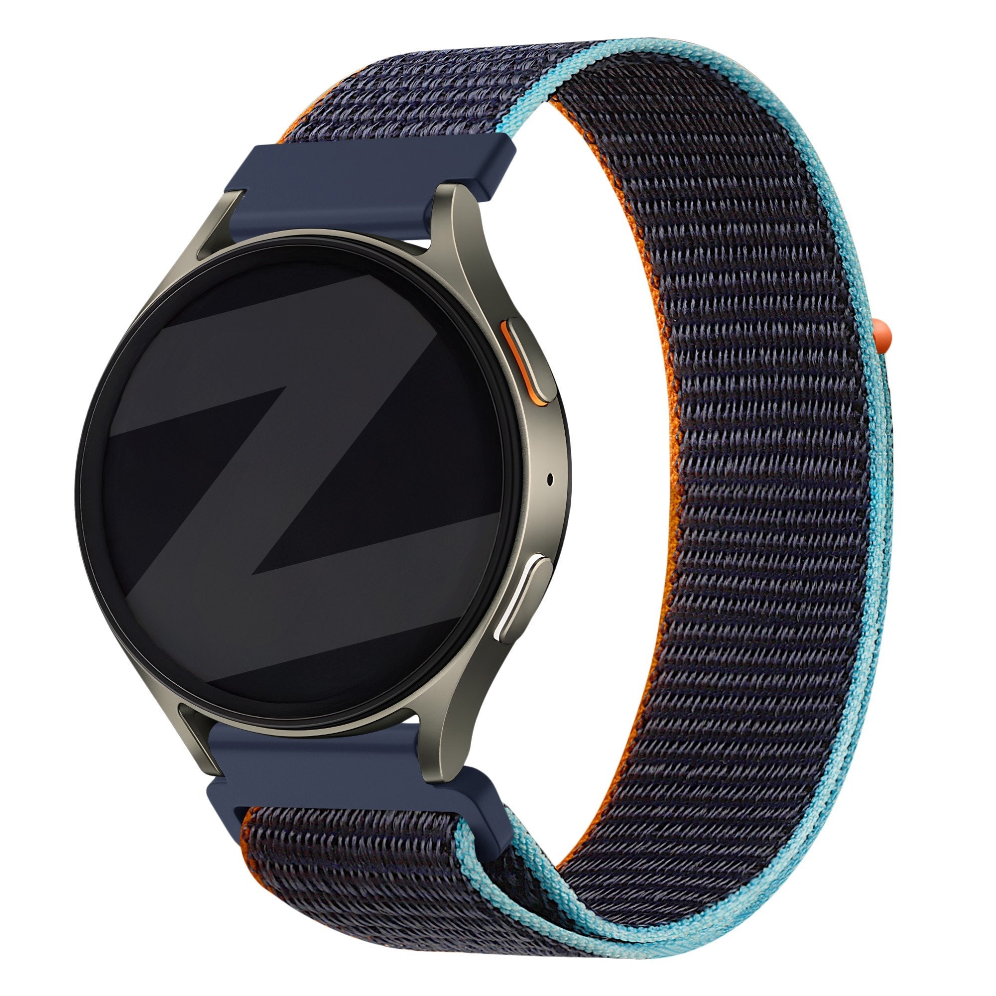 Bandz Samsung Galaxy Watch 3 41mm Nylonarmband 'Easy Fit' (Dunkel Blau Mix)
