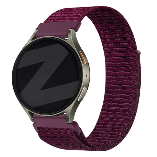 Bandz Fossil Gen 5e - 42mm Nylonarmband 'Easy Fit' (Plum)