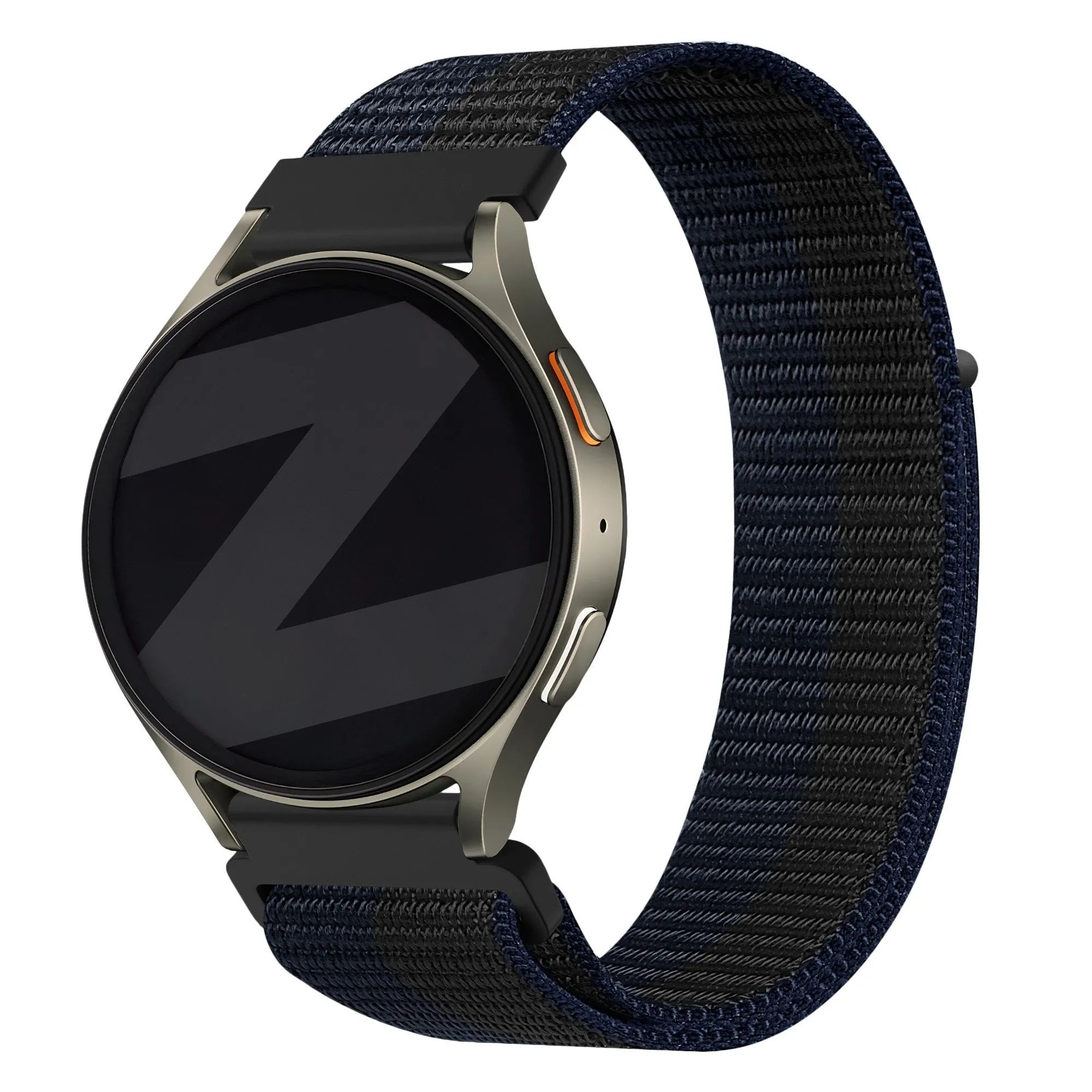 Bandz Amazfit Bip 3 Nylon Strap 'Easy Fit' (Black/Blue)