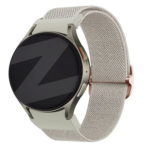 Bandz Samsung Galaxy Watch 7 - 44mm Elastisches Armband 'Easy Fit' (Beige)