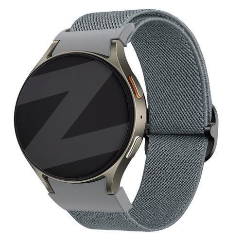Bandz Samsung Galaxy Watch 6 - 40mm Elastisches Armband 'Easy Fit' (Grau/Blau)