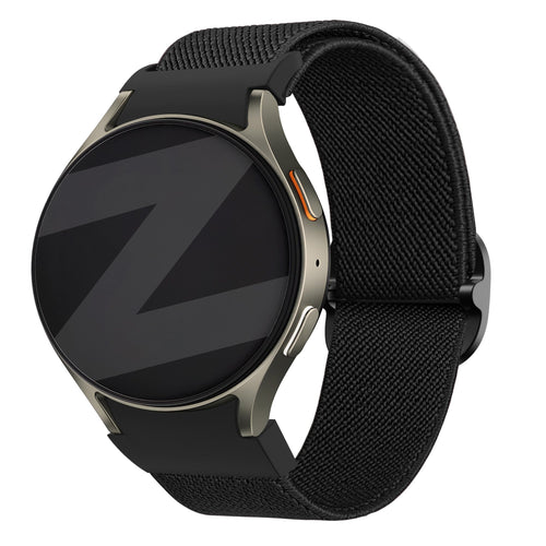 Bandz Samsung Galaxy Watch 7 - 40mm Elastisches Armband 'Easy Fit' (Schwarz)
