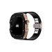 Reqior Apple Watch 45mm Hülle mit integriertem Gummi-Armband (Schwarz/Roségold)