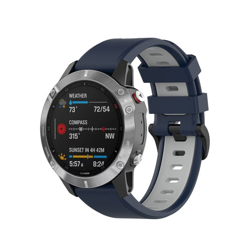 Garmin Descent MK3i - 51mm Sport Strap with Buckle (Blue/Grey)