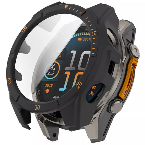 Garmin Fenix 8 - 51mm AMOLED Hartschale mit Glass (Schwarz/Orange)