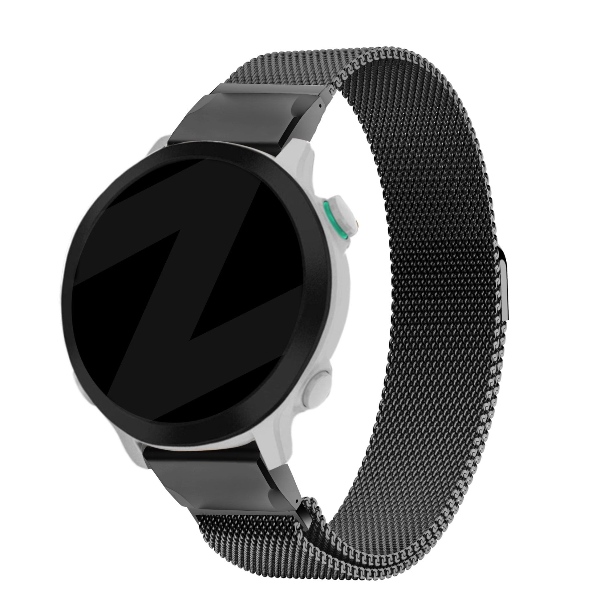 Bandz Garmin Quatix 8 Pro - 47mm Milanese Loop Armband (Schwarz)