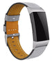 Fitbit Charge 3 Lederarmband (glattes Grau)