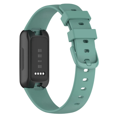 Silicone Strap, green, on a watch, 3/4 front view