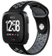 Fitbit Versa / Versa 2 Sportarmband (Schwarz / Grau)