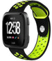 Fitbit Versa / Versa 2 Sportarmband (Schwarz / Gelb)