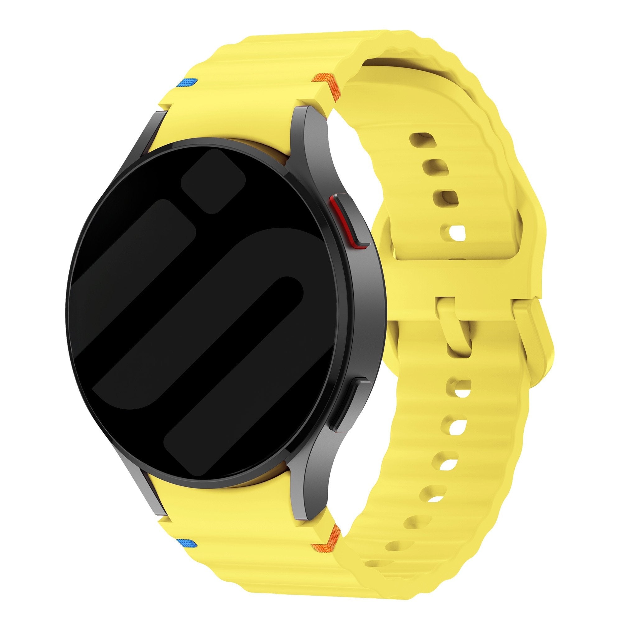 Samsung Galaxy Watch 6 Classic 43mm mit wellenförmigem Armband (knalligem Gelb)