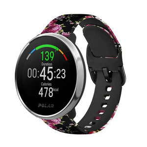 Print Silicone Strap, on a watch, 3/4 front view